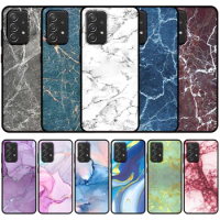 Silicone Custom Case For Samsung Galaxy M22 M23 A52 A72 A6 A7 J8 J6 J4 A9 Plus 2018 Granite Marble Stone Texture Print Cover