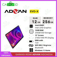 [PROMO] Tablet 2 in 1 Advan Evo-X RAM 12GB 256GB Intel Windows Touchscreen New Original Garansi Resm