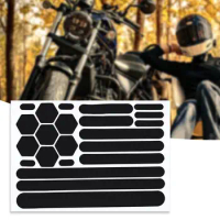 Reflective Sticker for Motorcycle Helmet Protection Strip Reflective Black Stickers Decal for Bicycle Helmet Trailers Bikes
