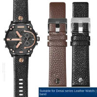For Diesel DZ7257 DZ4323 DZ7348 DZ7313 DZ7312 DZ7350 Genuine leather watch strap men large dial riveted cowhide watchband