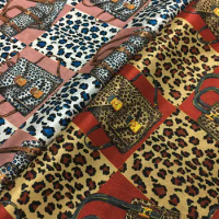 Herringbone Silk Stretch Satin Fabric for Sewing Duty Leopard Print Bag Print Mulberry Silk Shirt Skirt Dress Designer Fabric