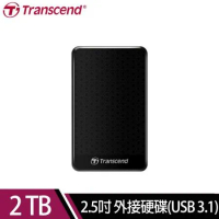 【快速到貨】創見Transcend StoreJet 25A3K 2TB 2.5吋USB 3.1 外接硬碟(經典黑)*