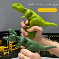 Press Type Children's Water Gun T-Rex Cartoon Cute Outdoor Boy Toy Manual Water Gun Pool Toys Water Guns