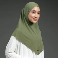 Lozy Hijab - Nuna Instan New (Hijab Instant Bahan Jersey Olahraga Sport) Olive Green