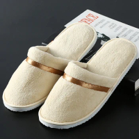 New Disposable Men Women Slippers Coral Fleece Autumn Winter Home Guest Unisex Slipper Hotel Beauty Club Washable Shoes Slippers