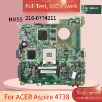 สำหรับ ACER Aspire 4738 DA0ZQ9MB6C0 HM55เมนบอร์ด216- 0774211ได้รับการทดสอบ100% ทำงานอย่างเต็มที่