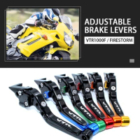 Motorcycle Parking handle clutch Adjustable brake lever with LOGO For Honda VTR1000 VTR 1000 SP-1 SP1 SP2 SP-2 SP 1 2 RC51