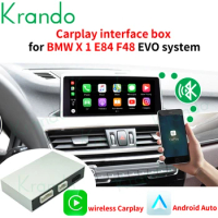 Krando Wireless Apple CarPlay Android Auto Interface Box For BMW X1 F48 F84 CIC NBT EVO System 2009-2020 Siri Control BT GPS
