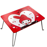 小禮堂 美樂蒂 方形四腳木製折疊桌 和室桌 電腦桌 矮桌 (紅白 櫻桃)