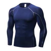 Men's Compression T-shirt Sports Running Fitness Tight Camouflage Long Sleeve Tshirt Camping Gym Casual Quick Dry Clothing
