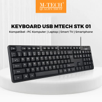 MTECH Office Keyboard Full Size USB Standar for PC Laptop Android M-Tech STK-01 Black Hitam Garansi 