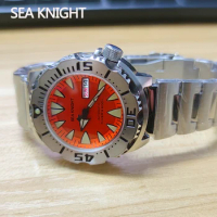 Sea knight Sharkey Monster Diver Watch Orange Dial Sapphire Crystal 200m Water Resistance Watch NH36 Automatic Mechanical Watch