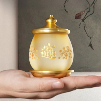 【招財進寶】琉璃合金招財聖水杯(供杯 供水杯 奉神 開運擺件 風水擺飾 財神爺 佛教文物)