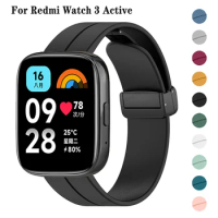 Silicone Strap For Redmi Watch 3 Active Replacement Wristband Folding Buckle Bracelet For Xiaomi Redmi Watch3 Active Accessories