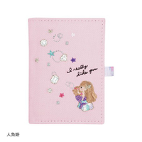 小美人魚 名片卡包 童話故事 刺繡 票卡包 證件包 文具 迪士尼 愛麗兒 日貨 正版授權 J00010129