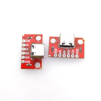 5pcs TYPE-C Female Test Board USB3.1 16P to 2.54 High Current Power Adapter Board Module Double-sided Front Back Plug Test Board