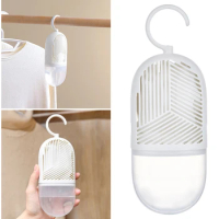 Clothing Dehumidifier Box Reusable Hanging Dehumidifier Packs Anti-Mold with Water Collector&amp;Hook for Wardrobe Closet Cabinet