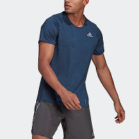 Adidas Adi Runner Tee [GJ9887] 男 短袖上衣 運動 跑步 反光 舒適 透氣 亞洲版 藍