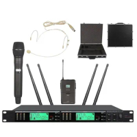 Bolymic Wireless Beige Headset Microphone System Professional Cordless Microphone 200 Channel