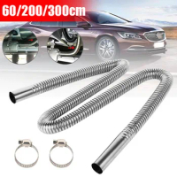 Air Parking Heater Stainless Steel Exhaust Pipe Tube Gas Vent With 2Clamp Fit Air Diesels Tank Car Heaters Accessories