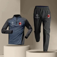 เสื้อฟุตบอล แชมเปียนส์ ลีก ACMilan สไตล์เดียวกัน ฤดูใบไม้ร่วง ฤดูหนาว อบอุ่น สไตล์อเมริกัน แห้งเร็ว 