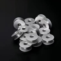 20pcs/lot Industrial Aluminum Bobbins Metal Spools Carft For Singer Brother Sewing Machine Tools