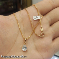 Kalung Liontin Permata zircon gold xuping asli