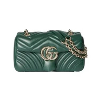 Gucci GG Marmont Small Shoulder Bag Green Ghw Green