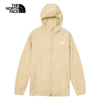 【The North Face】TNF 風衣外套 防潑水防曬連帽 M NEW ZEPHYR WIND JACKET - AP 男 卡其(NF0A7WCY3X4)