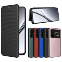 For OPPO Realme GT5 5G Luxury Carbon Fiber Skin Magnetic Adsorption Case For OPPO Realme GT5 RealmeGT5 Phone Bags
