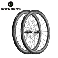 ROCKBROS Bicycle Wheel T700 T800 Carbon Fiber Wheel Tubeless Tyre Road Bike Wheel Set Disc Brake 36T 50mm Cycling Wheel Parts