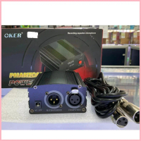 PHANTOM POWER SUPPLY OE-48V กล่อง จ่าย ไฟ รุ่น OE-48V พร้อม ชุด สาย สัญญาณ Cable For Condenser COD