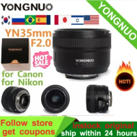 YONGNUO YN35mm F2.0 F2N Lens,YN50mm F1.8 F1.8N Lens for Nikon F Mount D7100 D3200 D3300 D3100 D5100 D90 Canon Nikon DSLR Camera