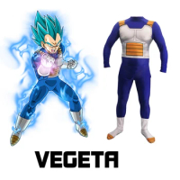 Free shipping Vegeta jumpsuit Dragonball Z GUKU costumes Fitness jumpsuit Cosplay Costume Hot Anime Cosplay for Halloween