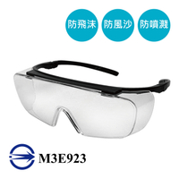 【Panrico 百利世】眼鏡型安全護目鏡 透明護目鏡 防護眼鏡 防塵 防飛沫 可配戴眼鏡使用 台灣製造
