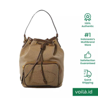 Prada [12.12 Dealcember] Jacquard Canvas Duet Shoulder Bag Natural Brown