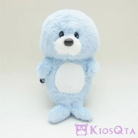 boneka baby seal anjing laut imut biru muda medium