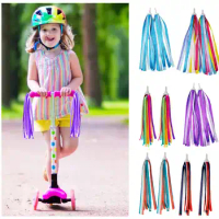 1 Pair 30cm Colorful Handlebar Streamers Tassels Kids Girl Boys Bike Bicycle Decoration Scooter Parts Cycling Accessories