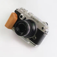 Roadfisher Vintage Camera Ebony Walnut Cherry Wood Finger Hand Grip Handle Aluminum Alloy Base Holder For Olympus PenF Pen-F