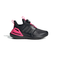 【adidas 愛迪達】RapidaSport Boa K 童鞋 中童 黑粉色 防潑水 快速綁帶 運動 休閒 慢跑鞋 IF0370