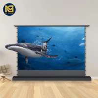 clr screen Electric Floor Rising UST 4K ALR grey Crystal Projector Screen Pull up Screen for Ultra short throw laser projector