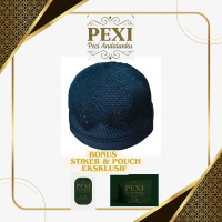 PEXI Peci Rajut Turki Kopiah Bulat Allsize Dewasa Warna Polos