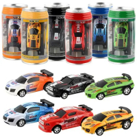 1681 Portable Creative Coke Racing Can Mini RC Car with Light Effect