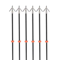 Free shipping GPP 32 inches Orange Hunting Bowfishing Arrows with Blade Broadhead 6PC/PK