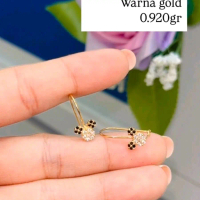 anting perak kuningg 925%