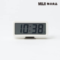 【MUJI 無印良品】數位時鐘/小/附鬧鐘功能/白色
