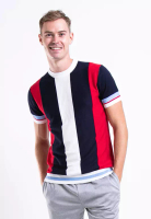 FOREST Forest Fancy Knitted Round Neck T Shirts Men Sweater Men Knitwear - 621259-33Navy