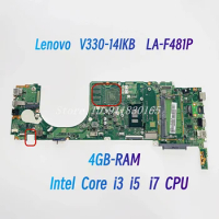 DLME1 V2 LA-F481P For Lenovo V330-14IKB Laptop Motherboard With Core I3 I5 I7 CPU UAM 4GB-RAM 5B20Q64672 Mainboard 100% work
