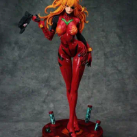 46cm NEON GENESIS Figure Asuka Langley Shikinami Pink PPS PVC Action Figure GK 1/4 Scale Model Collection Toys