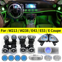 64 Colours LED Air Vents For Mercedes Benz W213 E-Class Coupe AMG E53 E63 Car 3D 4D Rotating Tweeter Speaker Ambient Light Part